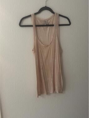 Large Joie Designer Pink Beige Flowy Tank Top